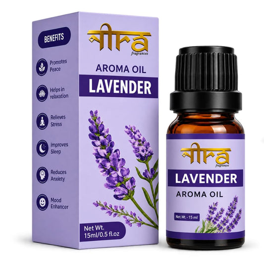 Nira Fragrances Oil | 15 ml | Lavender Aroma Oil for Home Fragrance | Best for Aromatherapy | Helps in Meditation | Used in Diffuser, Candles, Air Fresheners