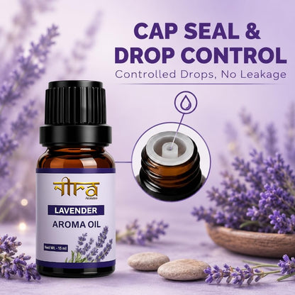 Nira Fragrances Oil | Pack of 2 | Lavender & LemonGrass Aroma Oil for Home Fragrance | Best for Aromatherapy | Helps in Meditation
