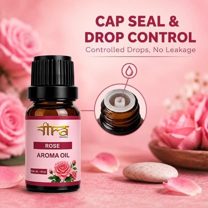 Nira Fragrances Oil | Pack of 2 | Rose & OceanBreeze Aroma Oil for Home Fragrance | Best for Aromatherapy | Helps in Meditation