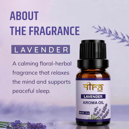 Nira Fragrances Oil | Pack of 2 | Lavender & LemonGrass Aroma Oil for Home Fragrance | Best for Aromatherapy | Helps in Meditation