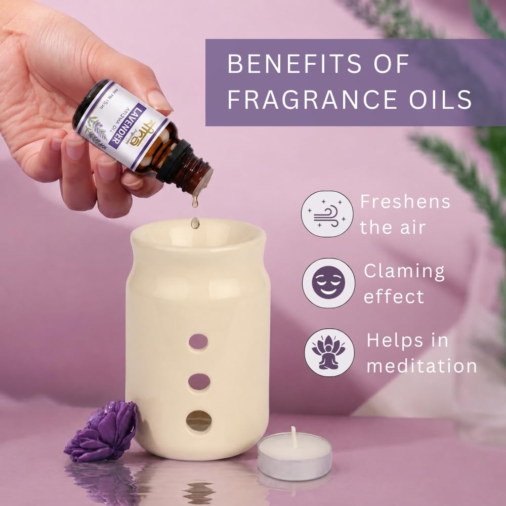 Nira Fragrances Oil | 15 ml | Lavender Aroma Oil for Home Fragrance | Best for Aromatherapy | Helps in Meditation | Used in Diffuser, Candles, Air Fresheners