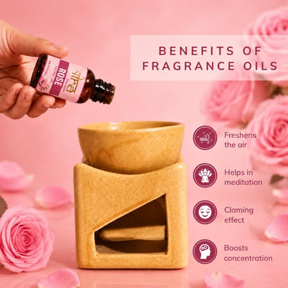 Nira Fragrances Oil | 15 ml | Rose Aroma Oil for Home Fragrance | Best for Aromatherapy | Helps in Meditation | Used in Diffuser, Candles, Air Fresheners