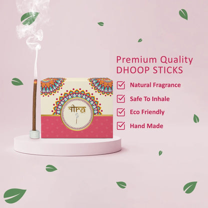 Nira Fragrances Dhoop Stick 100% Organic with Rose And Sandalwood Combo
