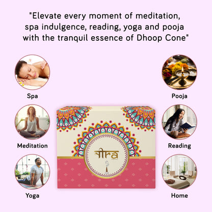 Nira Fragrances Dhoop Cone 100% Organic with Jasmine and Lavender Combo Fragrances