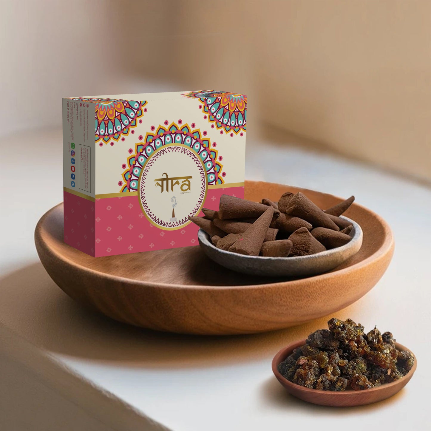 Nira Fragrances Dhoop Cone 100% Organic With Guggal Fragrance