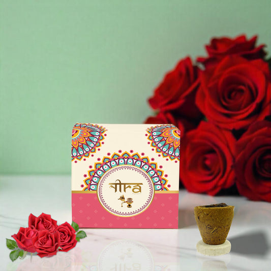 Nira Fragrances Sambrani Cups 100% Natural Herbs , Rose Fragrance
