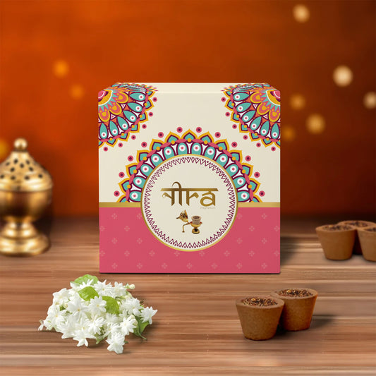 Nira Fragrances Sambrani Cups 100% Natural Herbs , Jasmine Fragrance