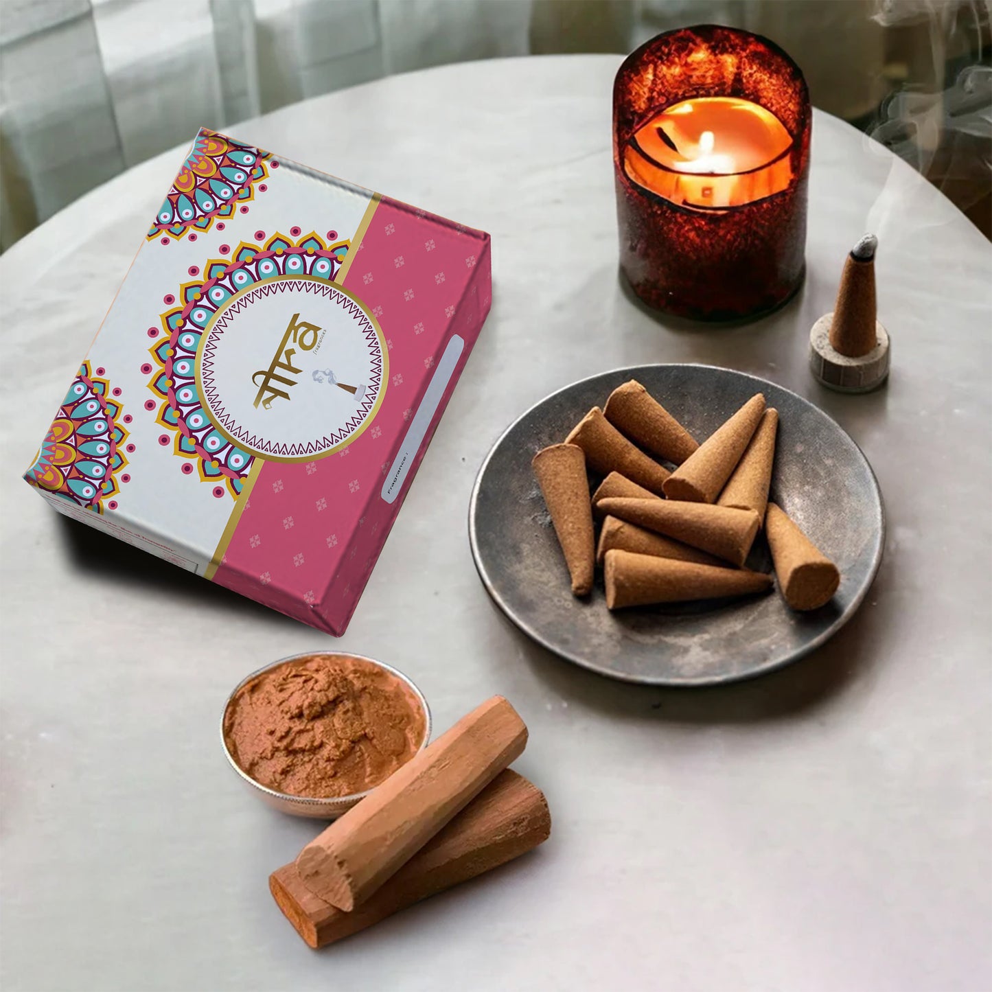 Nira Fragrances Dhoop Cone 100% Organic with Chandan Fragrance