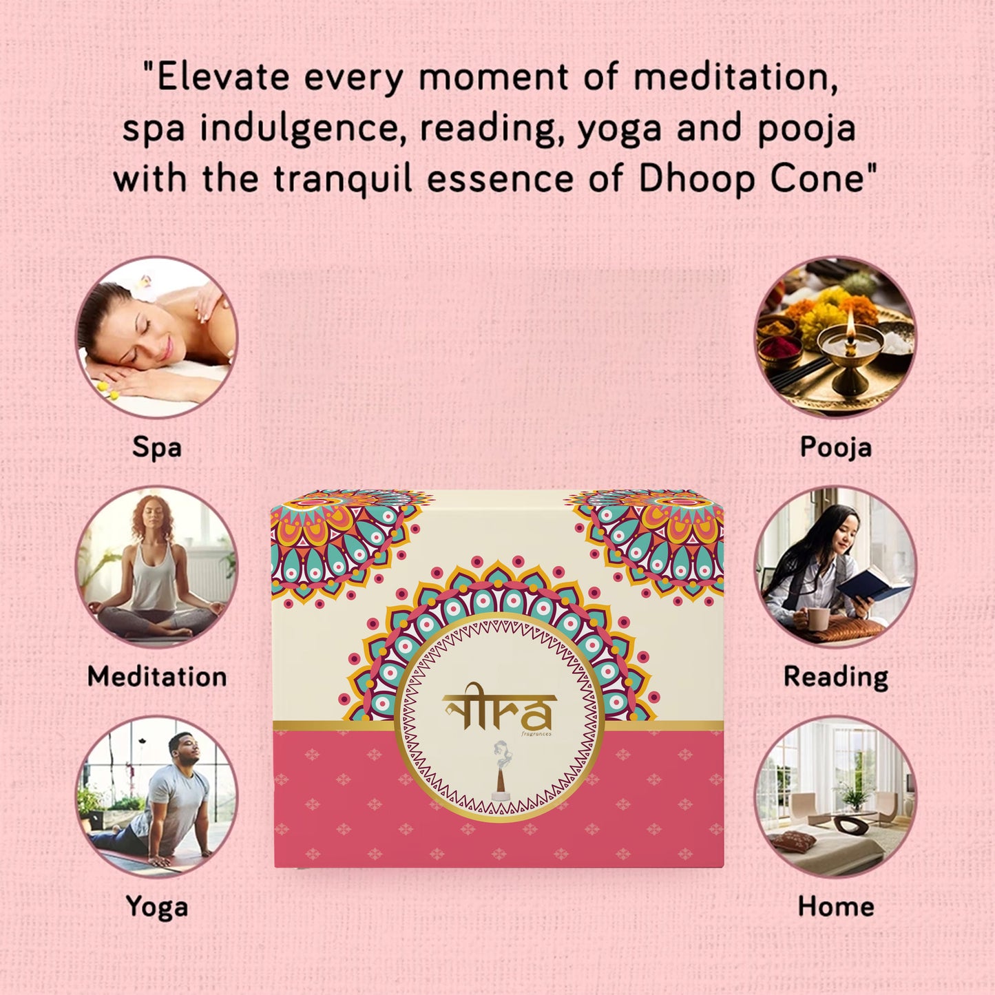 Nira Fragrances Dhoop Cone 100% Organic With Jasmine Fragrance