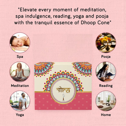 Nira Fragrances Dhoop Cone 100% Organic With Jasmine Fragrance