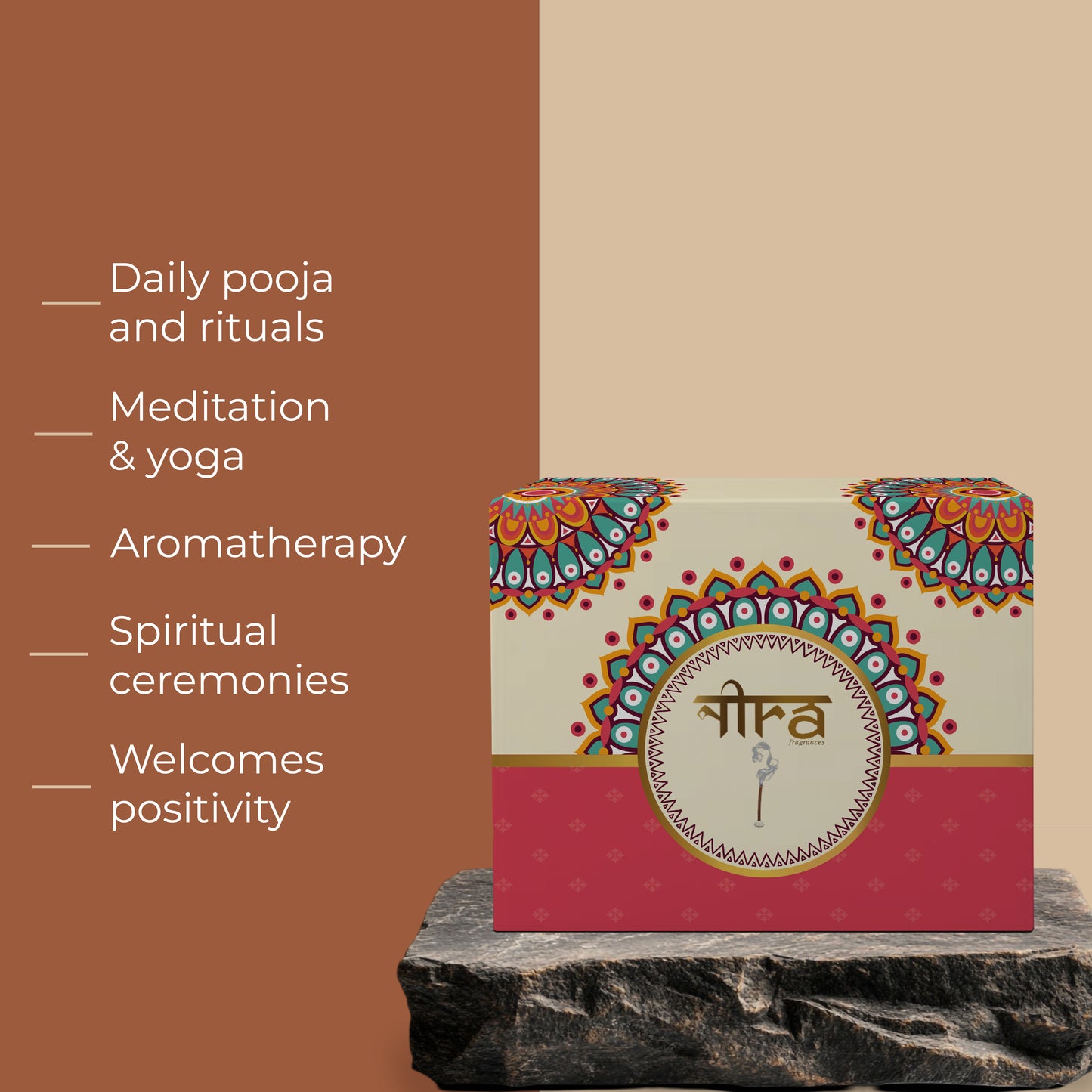 Nira Fragrances Dhoop Stick 100% Organic with Chandan Fragrance
