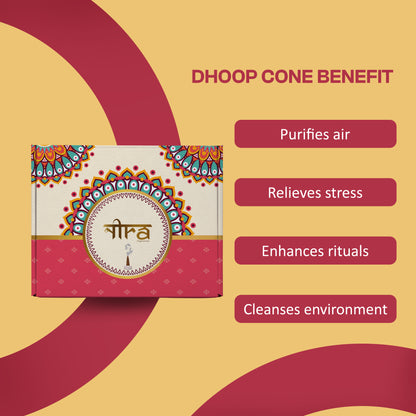 Nira Fragrances Dhoop Cone 100% Organic With Jasmine Fragrance