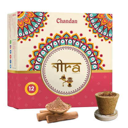 Nira Fragrances Sambrani Cups 100% Natural Herbs , Sandalwood Fragrance