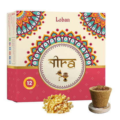 Nira Fragrances Sambrani Cups 100% Natural Herbs, Loban Fragrance