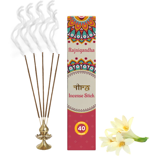 Nira Fragrances Incense Sticks 100% Organic , With Rajni-Gandha Fragrances
