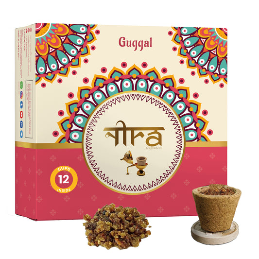 Nira Fragrances Sambrani Cups 100% Natural Herbs , Guggal Fragrance