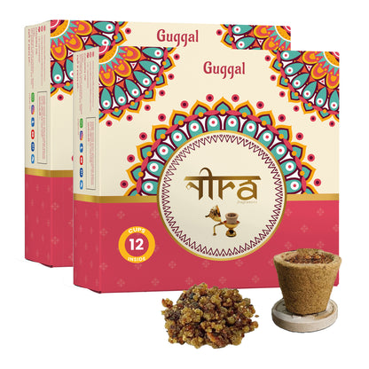 Nira Fragrances Sambrani Cups 100% Natural Herbs , Guggal Fragrance