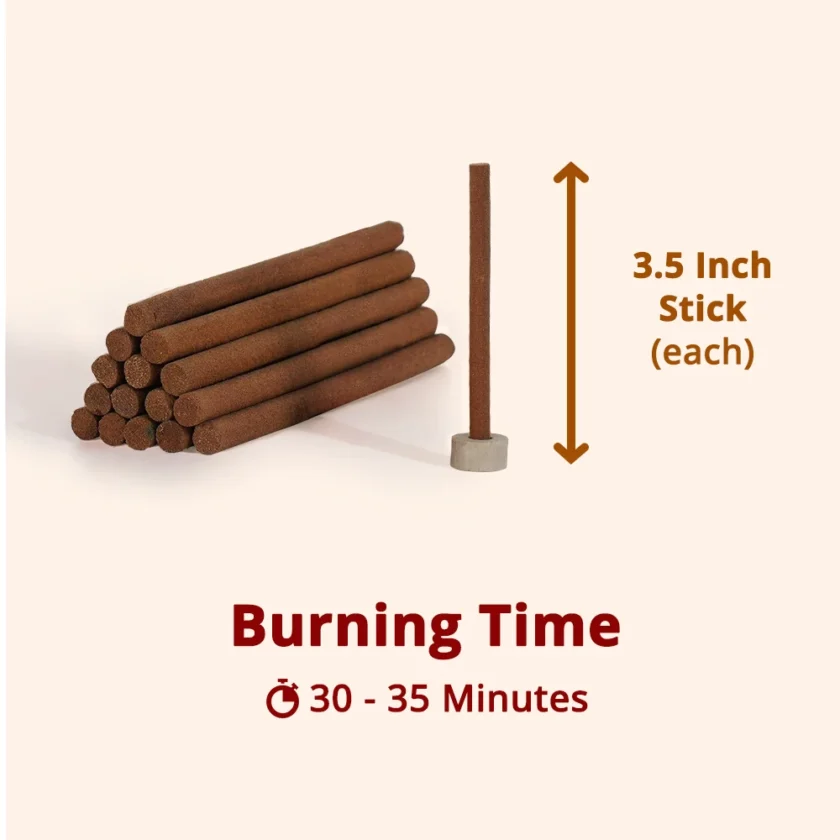 30-35 minutes burning time of dhoop sticks