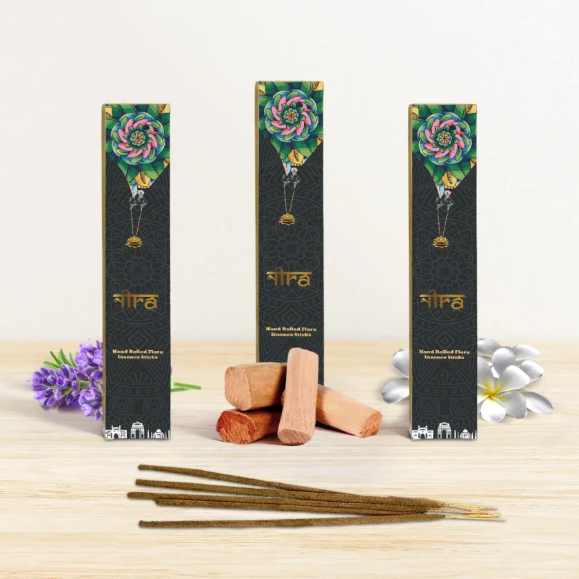 3 packs of natural incense sticks which is lavender, sandalwood and nagchampa